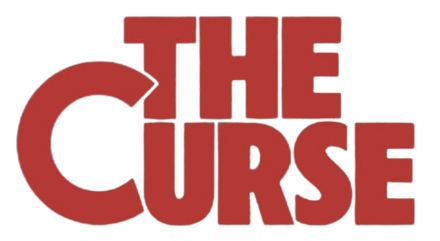 Large red lettering which reads The Curse