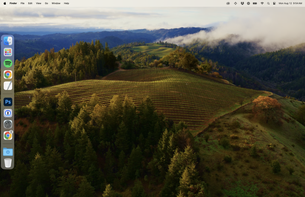 Screenshot of a minimal mac desktop