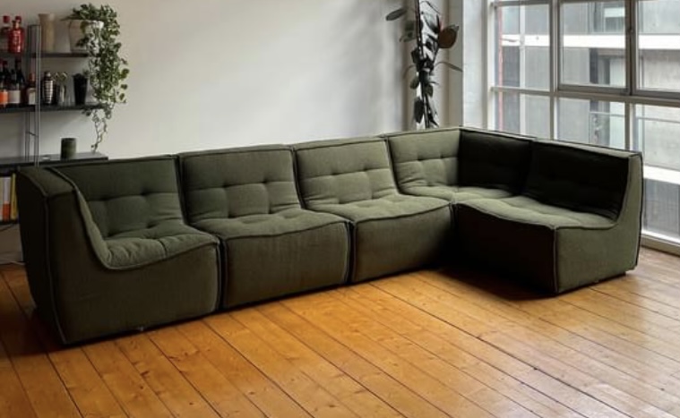 Photo of a green modular couch